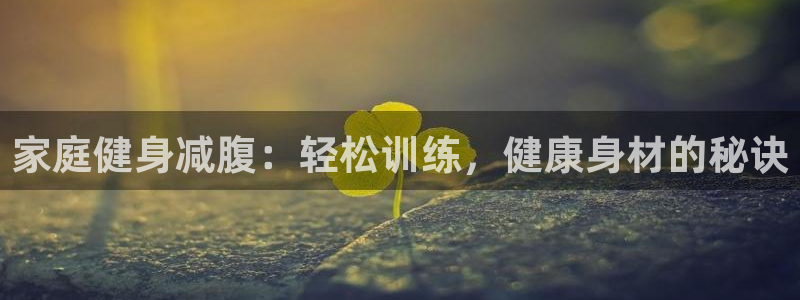 征途国际集团logo：家庭健身减腹：轻松训练，健康身材的秘诀